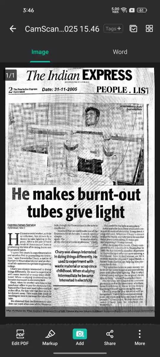 Scanning News Paper