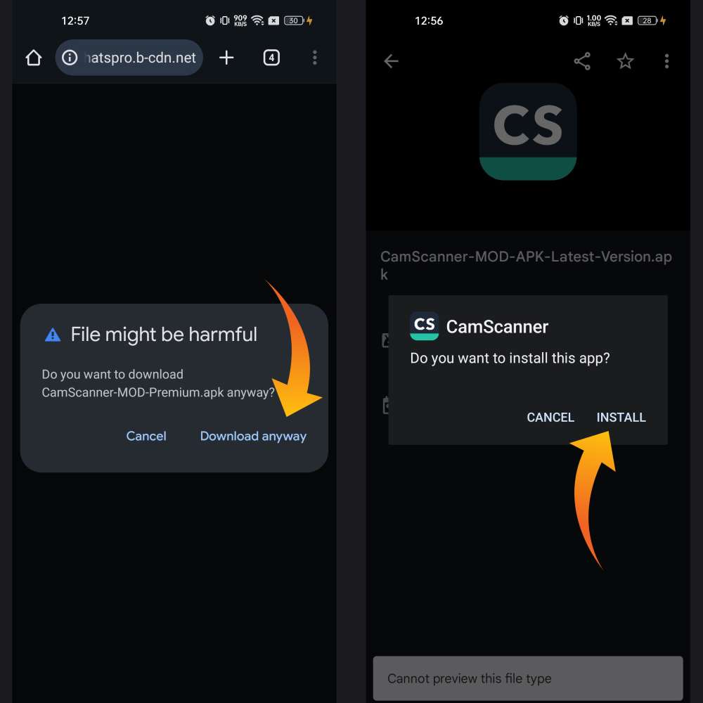 Download and install the Latest CamScanner app