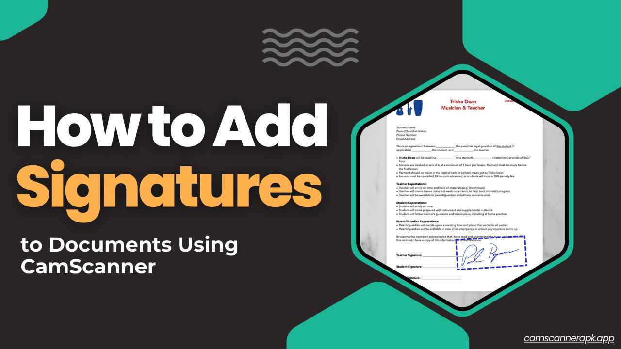 How to Add Signatures to Documents Using CamScanner